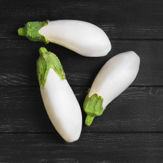 Casper eggplant (Solanum melongena)