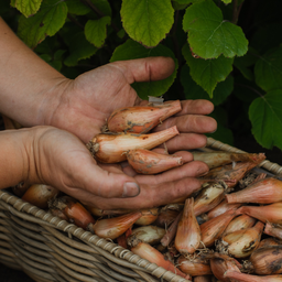 Saint-Anne shallots (Allium ascalonicum)